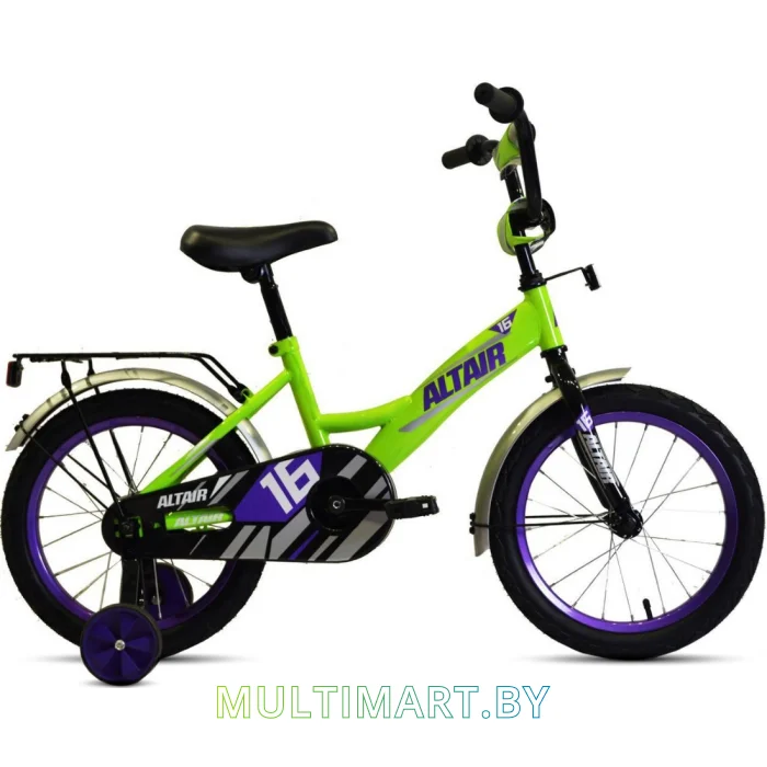 Детский велосипед Altair Kids 16 (салатовый/черный/фиолетовый, 2020)